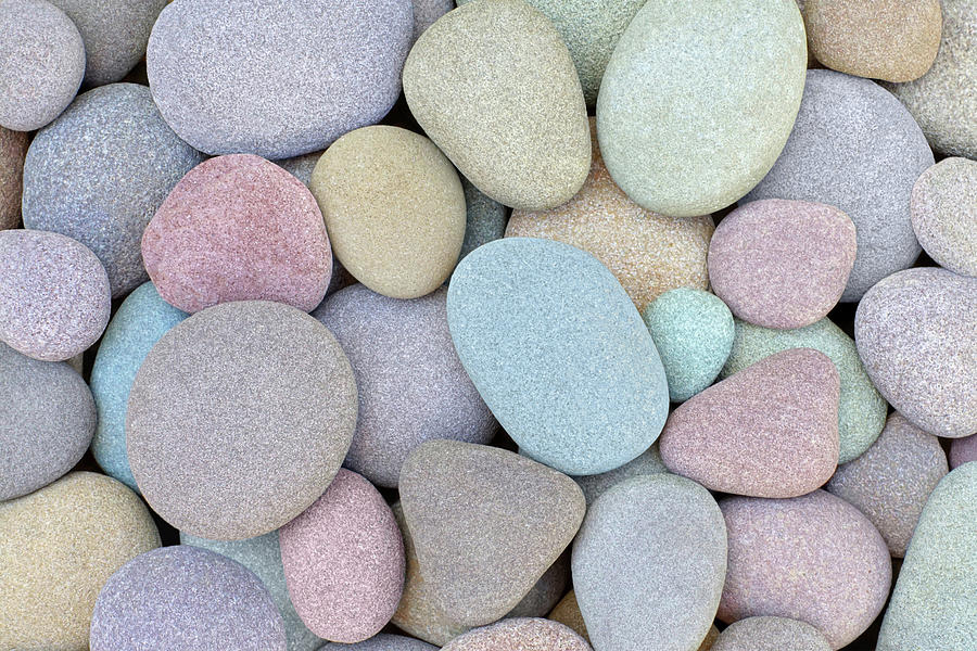 Pretty Colored Beach Stones Photograph by Kathi Mirto