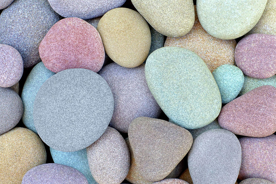 Pretty Colored Sandstone Beach Stones Photograph by Kathi Mirto