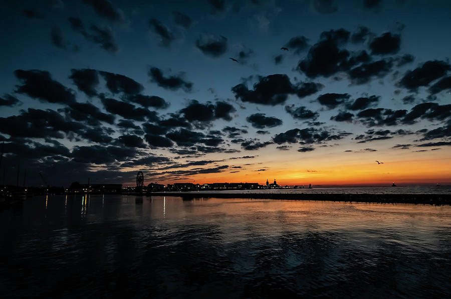 Pretty dawn sky by Chicagos Navy Pier  Photograph by Sven Brogren