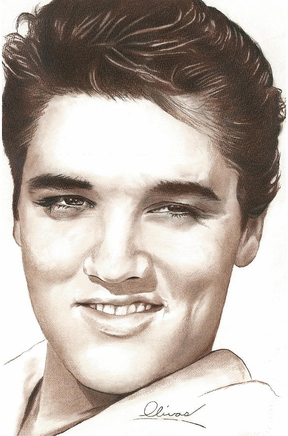 Pretty Elvis Drawing by Bill Olivas Fine Art America