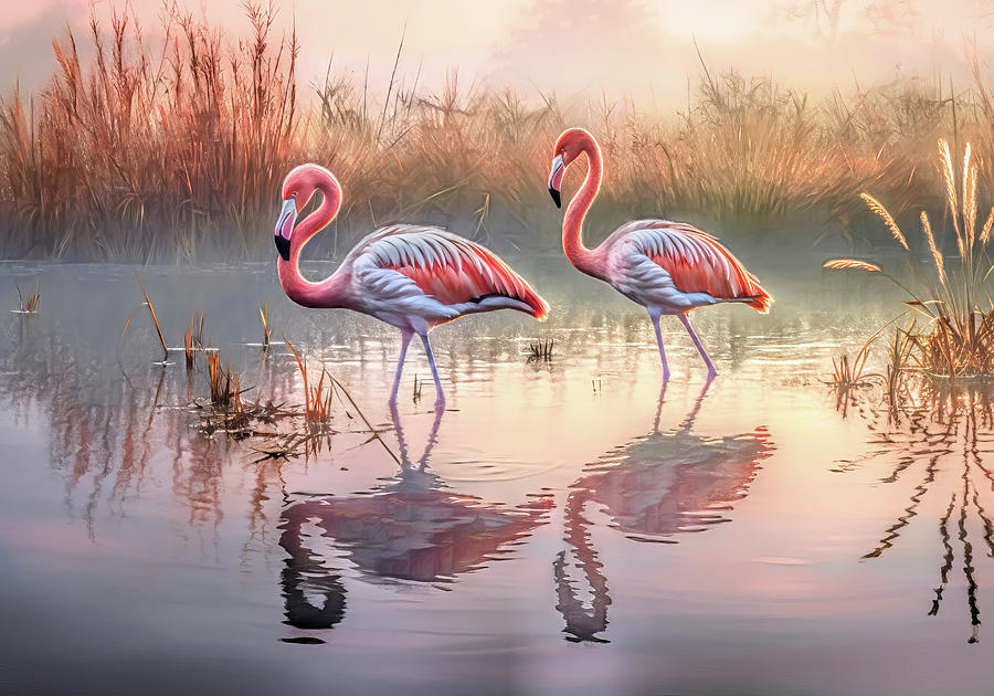 Pretty Flamingo Digital Art by Brian Tarr