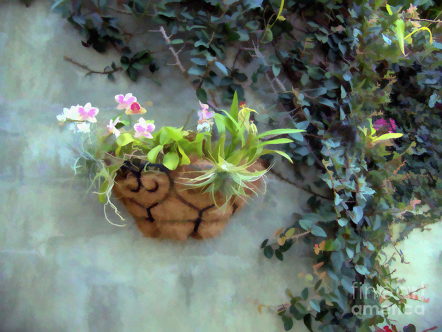 Pretty Flower Basket Digital Art by Amy Dundon