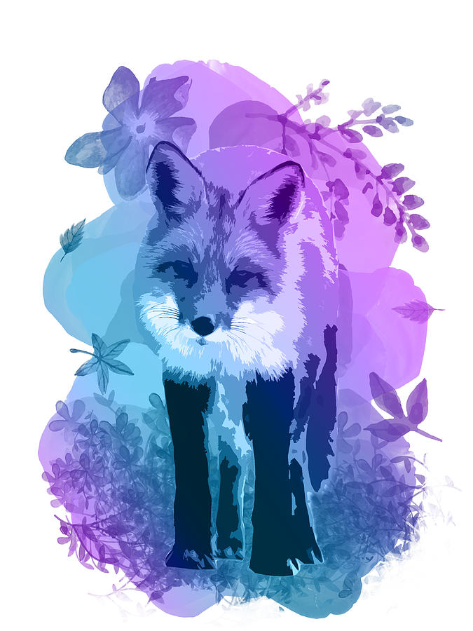 beautiful fox drawing