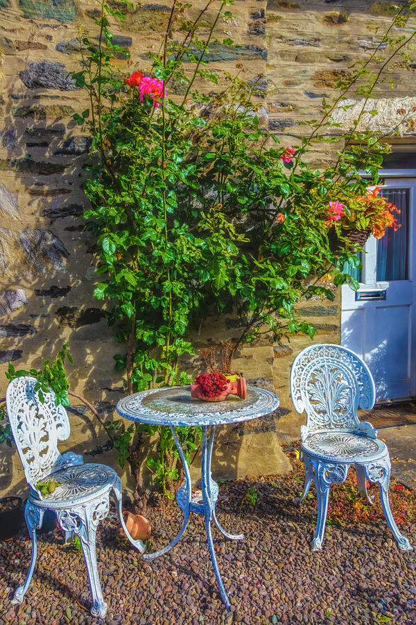 Pretty Garden Chairs Photograph by Debra and Dave Vanderlaan