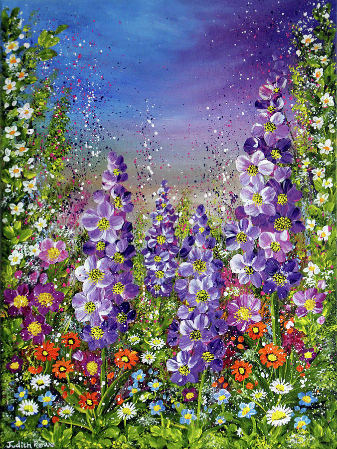 Pretty Garden Painting by Judith Rowe