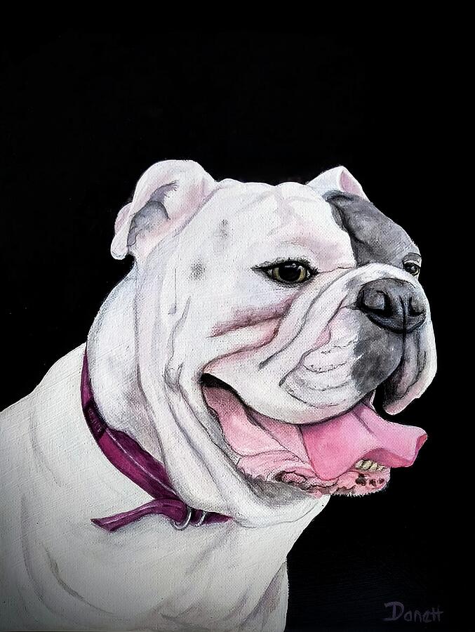 Dog Painting - Pretty Girl. by Danett Britt