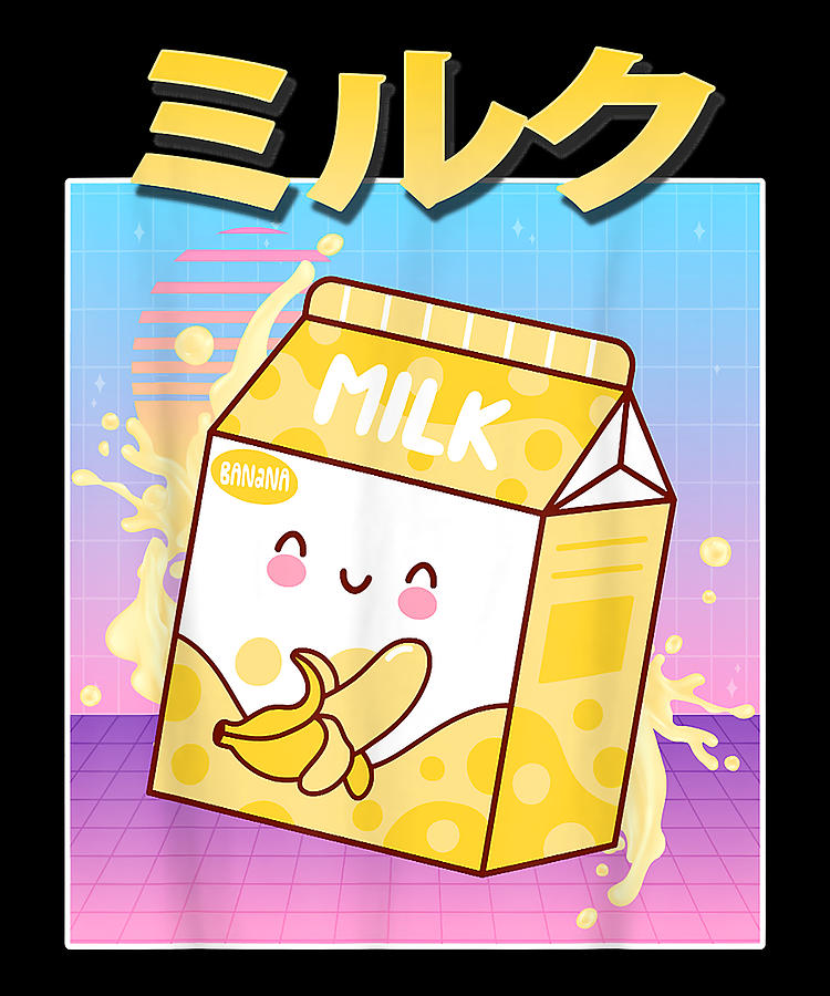 Goodness Poetic Kawaii Axolotl Strawberry Milk Shake Carton