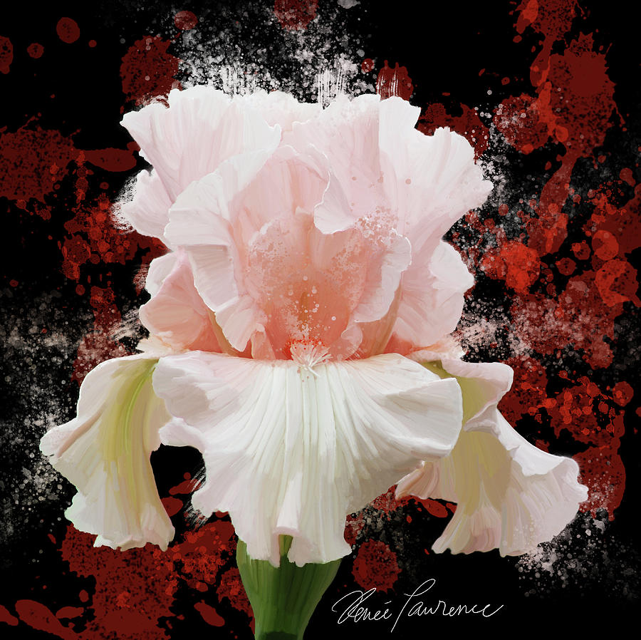 Iris Digital Art - Pretty in Pink by Renee Lawrence