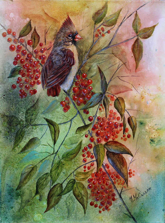 Pretty in Red Painting by Mary McCullah