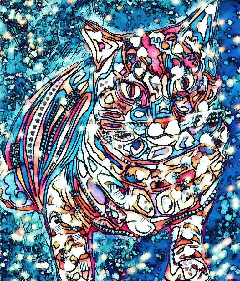 Pretty Kitty Digital Art by Eileen Backman