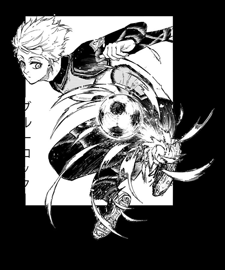 Blue Lock Black White Manga Style Anime Sticker Nagi Seishiro