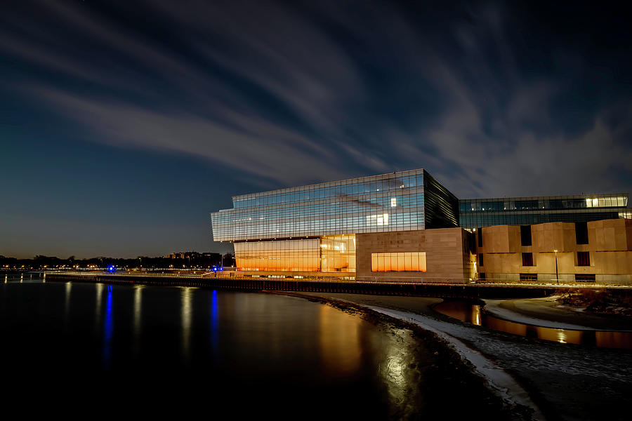 Pretty Modern Architecture By The Lake At Dawn Photograph