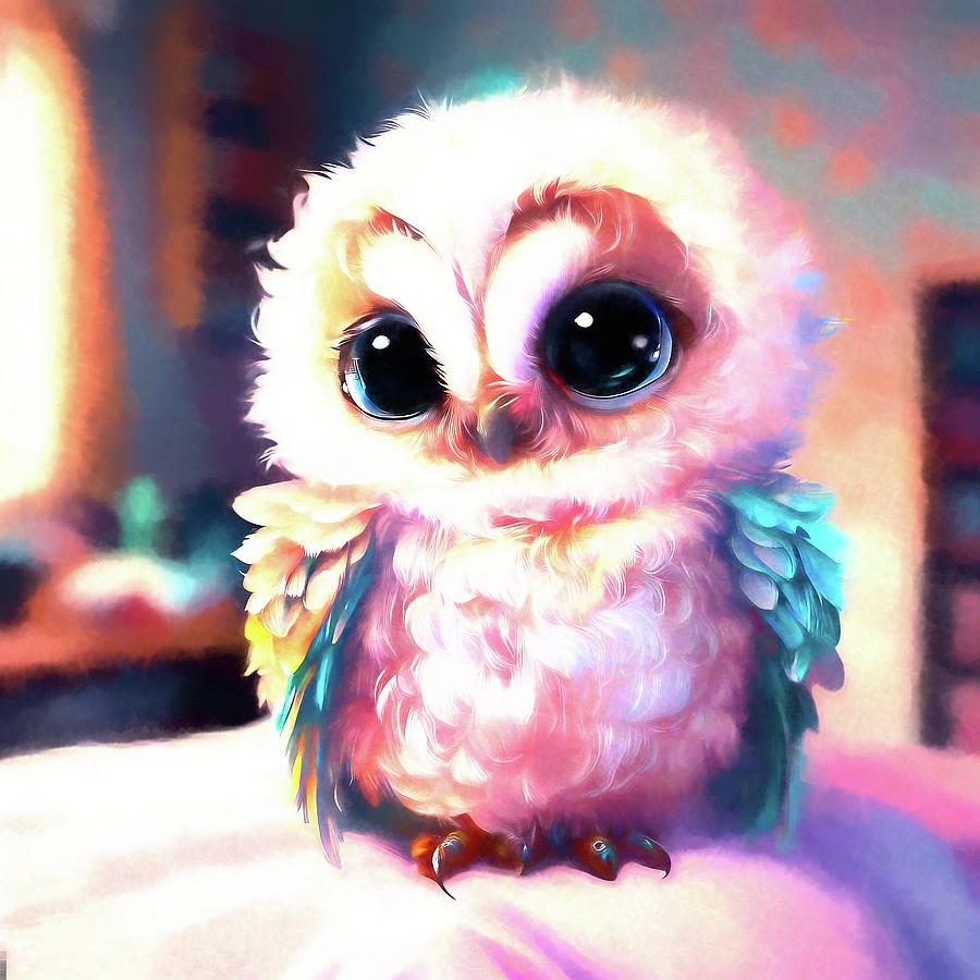 Pretty Owlet Digital Art by Jill Nightingale