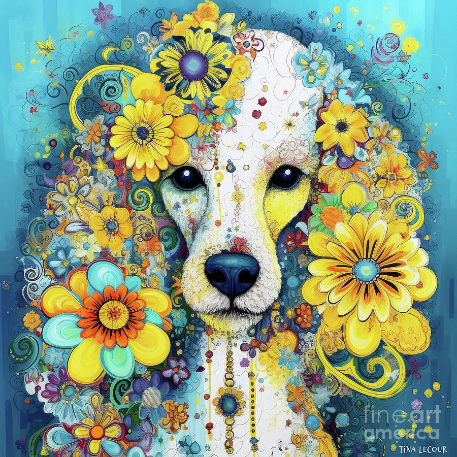 Dog Painting - Pretty Pandora by Tina LeCour