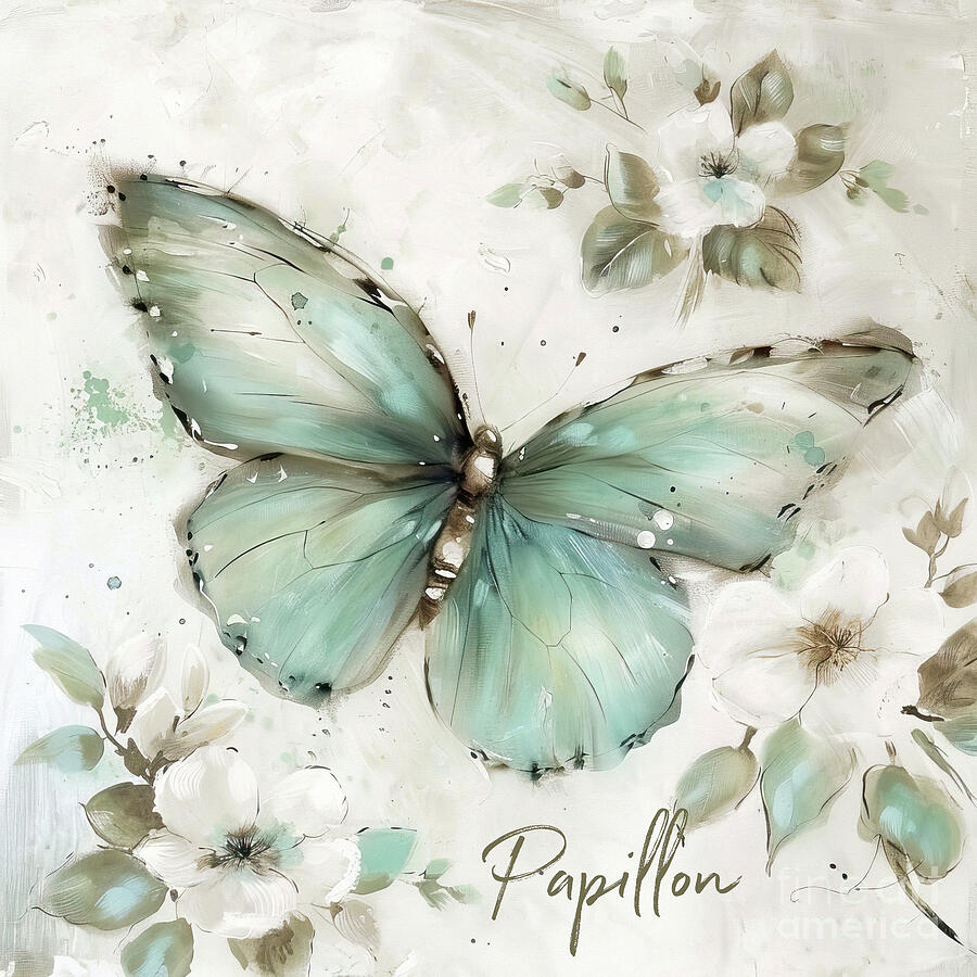 Butterfly Painting - Pretty Papillon by Tina LeCour