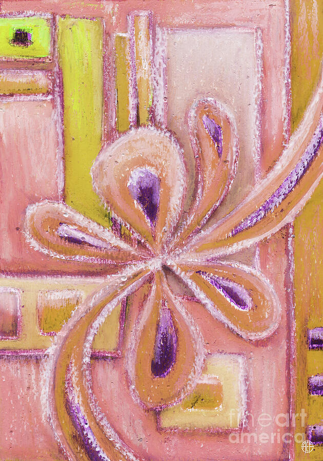 Abstract Painting - Pretty Peach Package  by Amy E Fraser