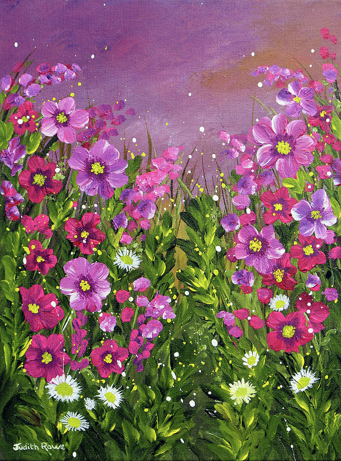 Pretty Petals Painting by Judith Rowe