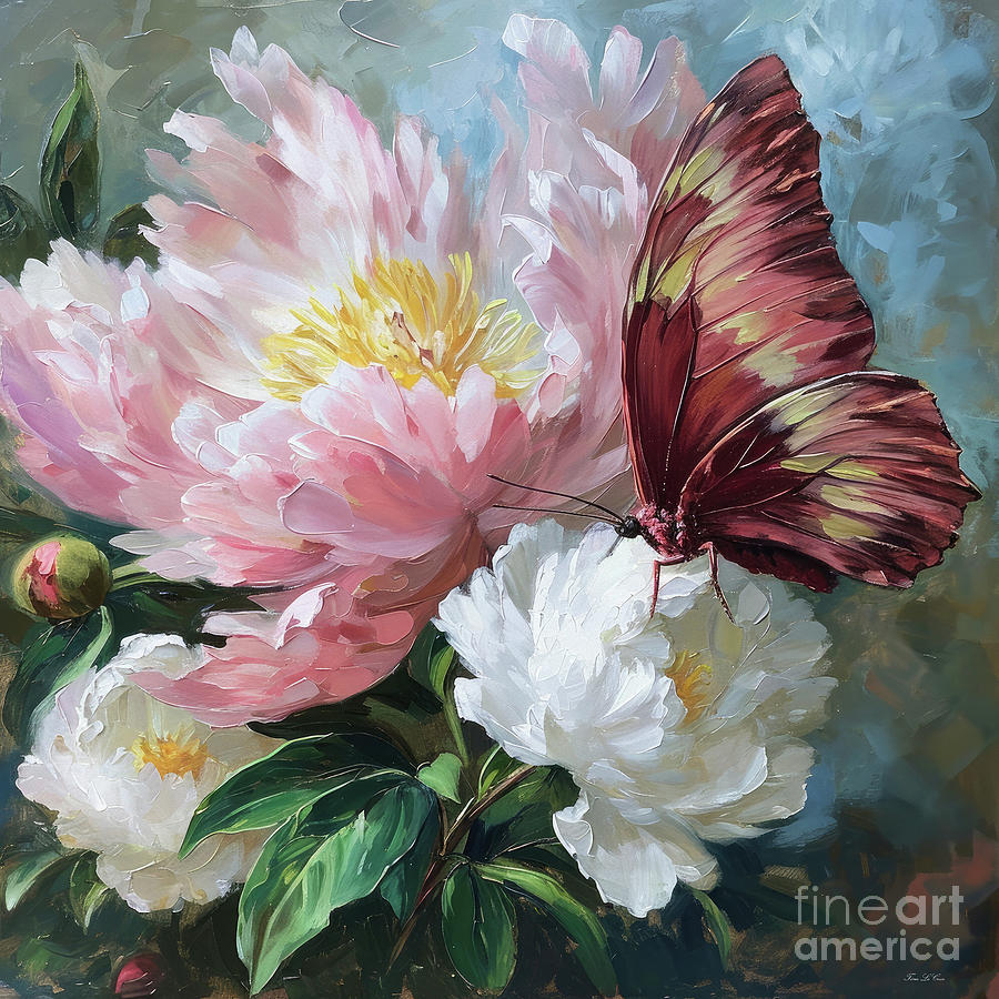 Pretty Pink Butterfly Painting by Tina LeCour