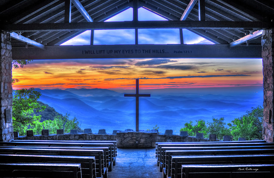 Nature Photograph - Pretty Place Chapel Sunrise 777 Great Smoky Mountains Landscape Art by Reid Callaway