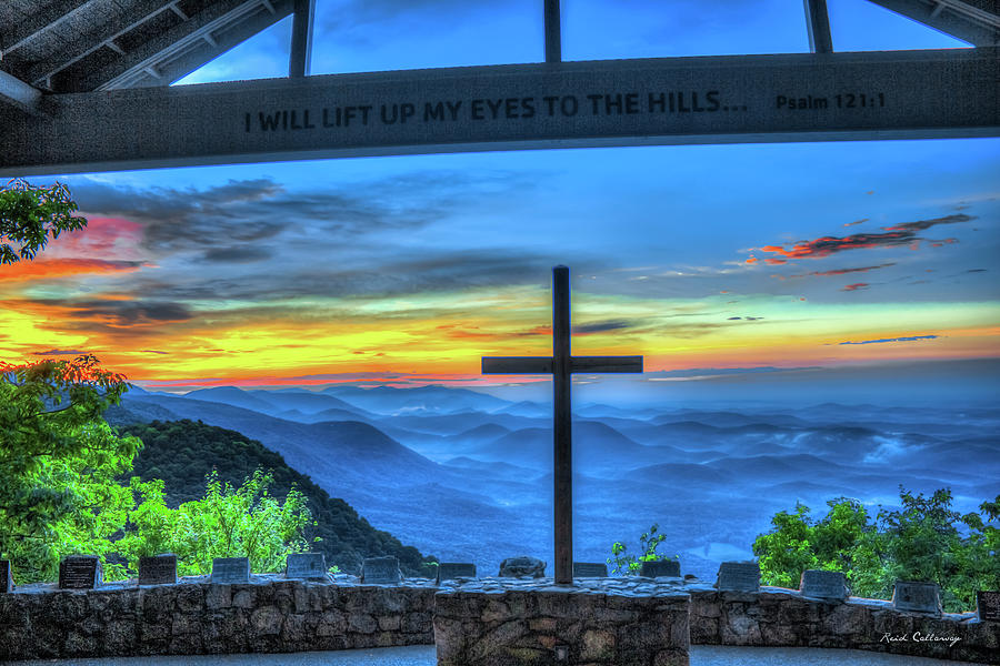 Pretty Place Chapel The Cross Sunrise 888 Great Smoky Mountains Landscape Art Photograph by Reid Callaway