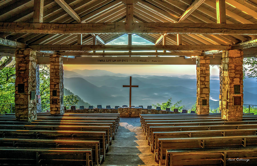 Nature Photograph - Pretty Place Chapel The Son Has Risen 2 Blue Ridge Mountain Art by Reid Callaway