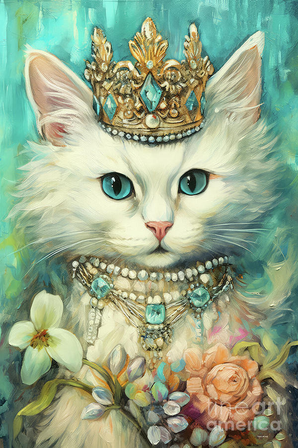 Cat Painting - Pretty Portia by Tina LeCour