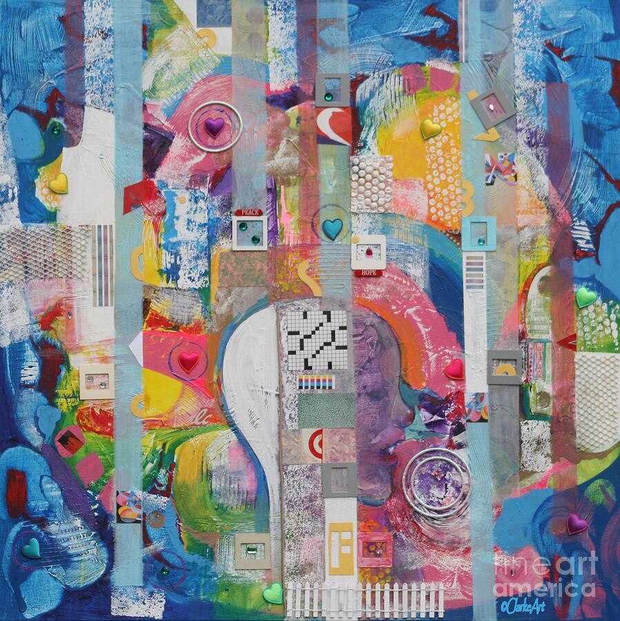 Finding The Center Mixed Media by Jean Clarke