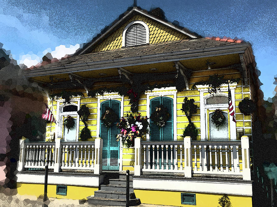 New Orleans Photograph - Pretty Yellow House by Simone Hester
