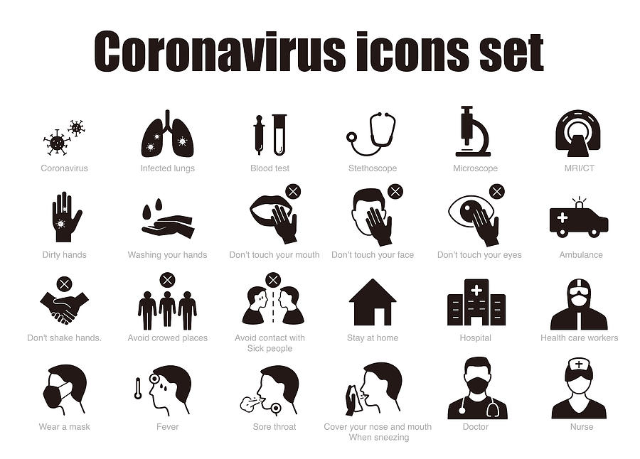 Prevention And Treatment Tips For Coronavirus Infographic, Vector Icons Drawing by Hakule