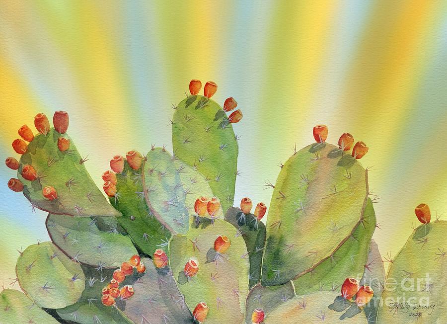 Prickly Cactus  Painting by Melly Terpening