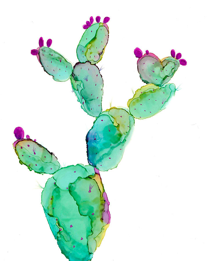 Prickly Pear Painting by Bonny Puckett