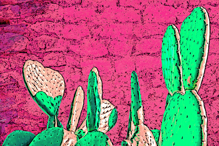 Prickly Pear Cactus  Digital Art by Sandra Selle Rodriguez