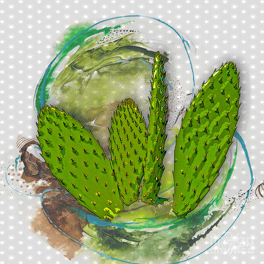 Prickly Pear  Digital Art by Deb Nakano