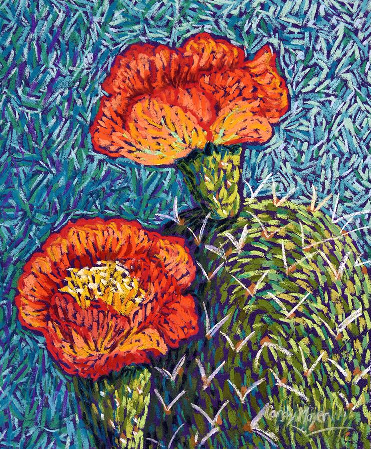 Prickly Pear in Orange Pastel by Candy Mayer