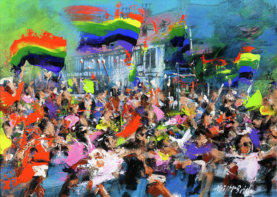 Lgbt Painting - Pride and Diversity parade by Neil McBride