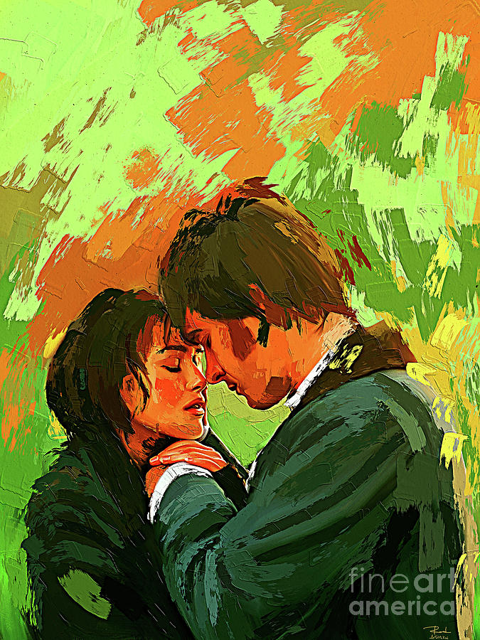 Book Painting - Pride and Prejudice 2005 - Elizabeth Bennet and Darcy Painting by Rod Painter