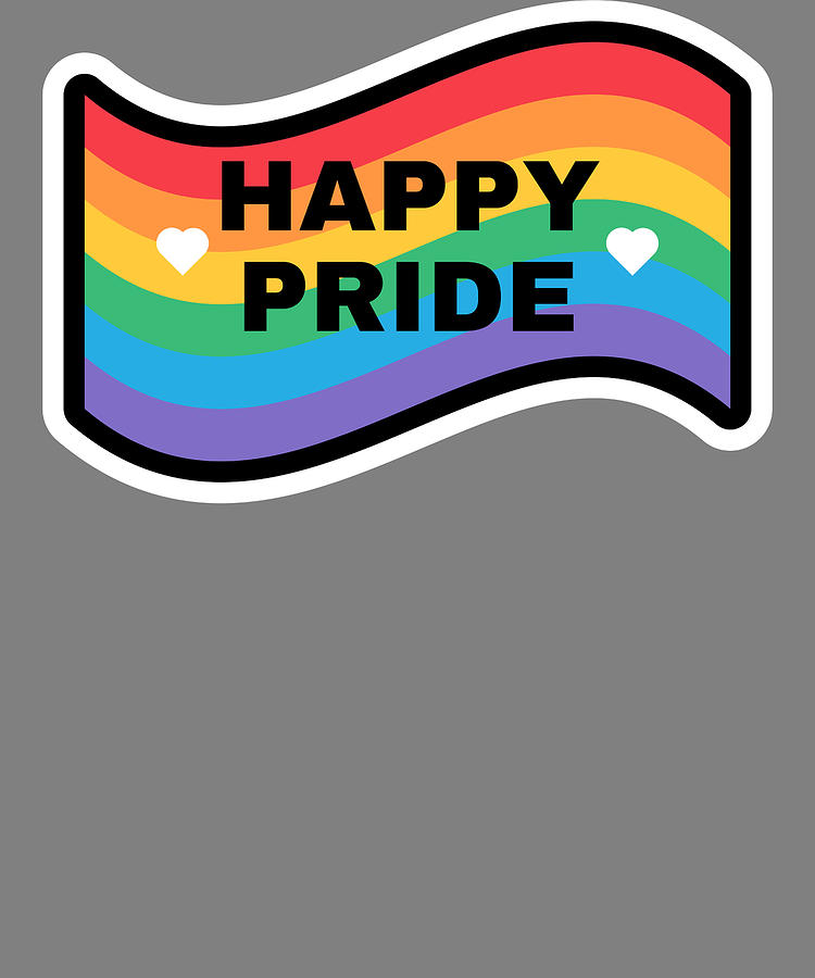 Pride Day Happy Pride Gay Lesbian Rainbow Flag LGBT Digital Art by ...