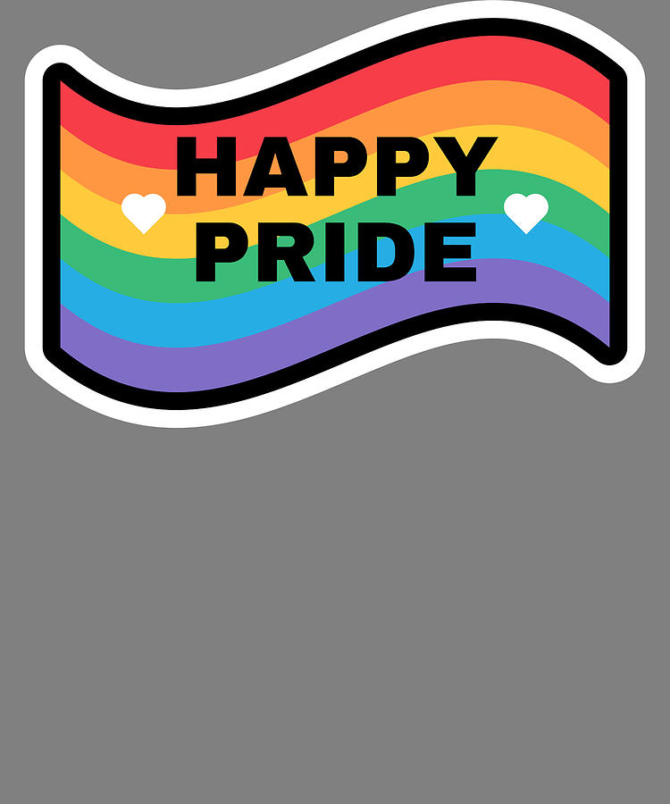 Pride Day Happy Pride Rainbow Flag LGBT Digital Art by Stacy McCafferty ...