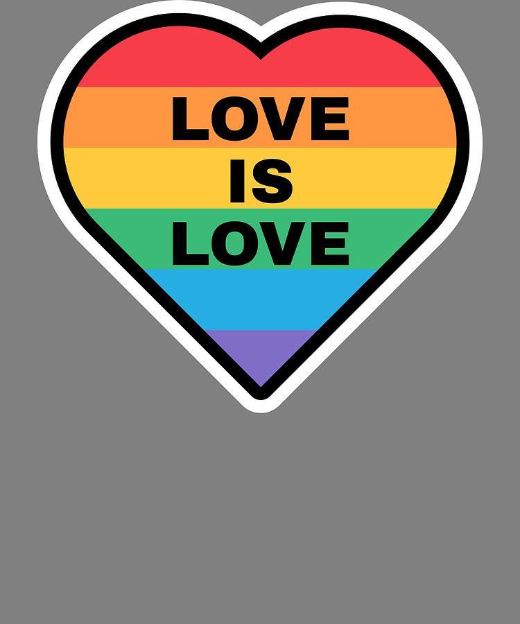 Pride Day Love is Love Rainbow Flag LGBT Digital Art by Stacy ...