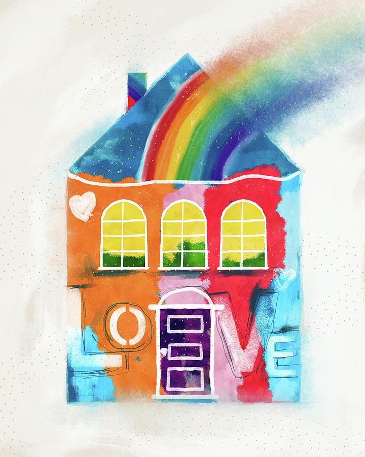 Pride House- Art by Linda Woods Mixed Media by Linda Woods