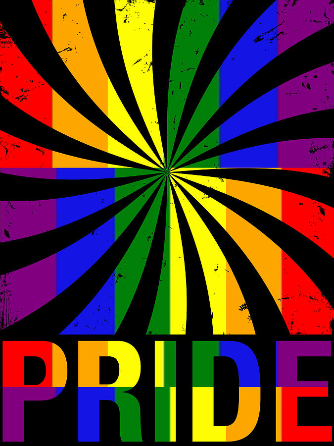 Pride LBGTQ Rainbow T-Shirt Tee Tees Painting by Tony Rubino