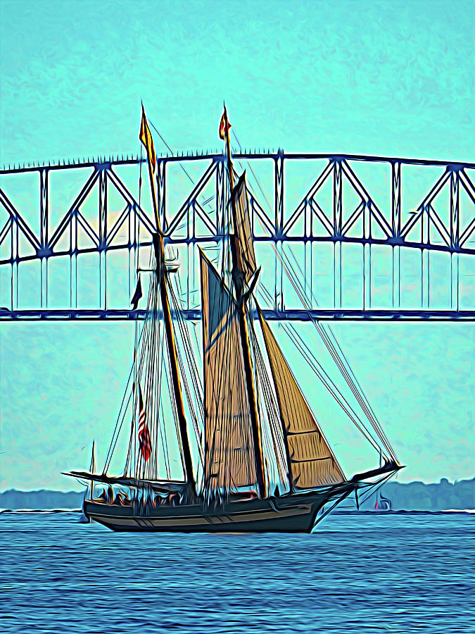 Pride of Baltimore II Expressionism Photograph by Bill Swartwout