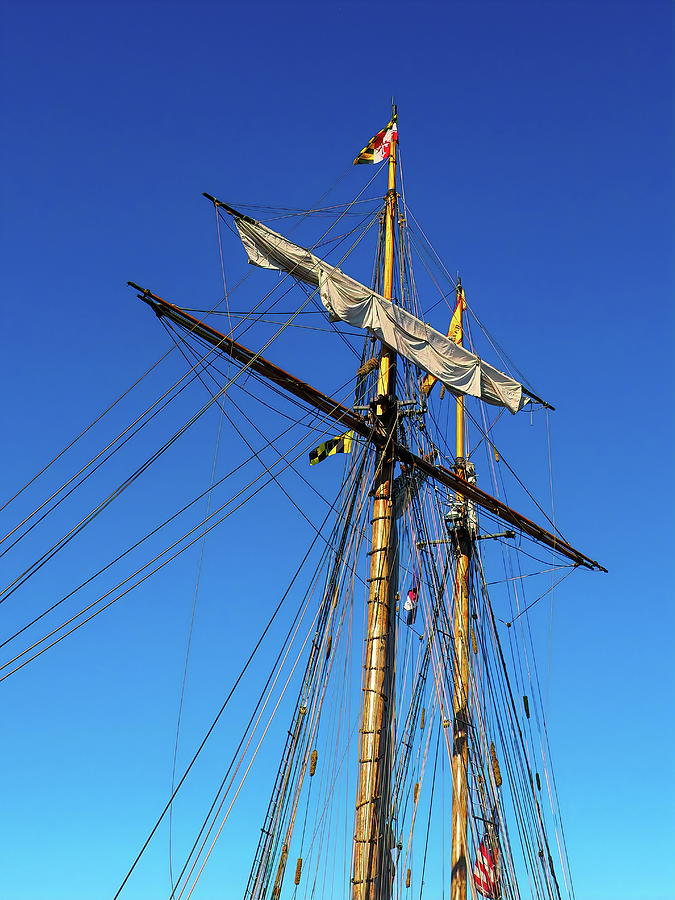 Pride Of Baltimore II Masts And Yards Photograph