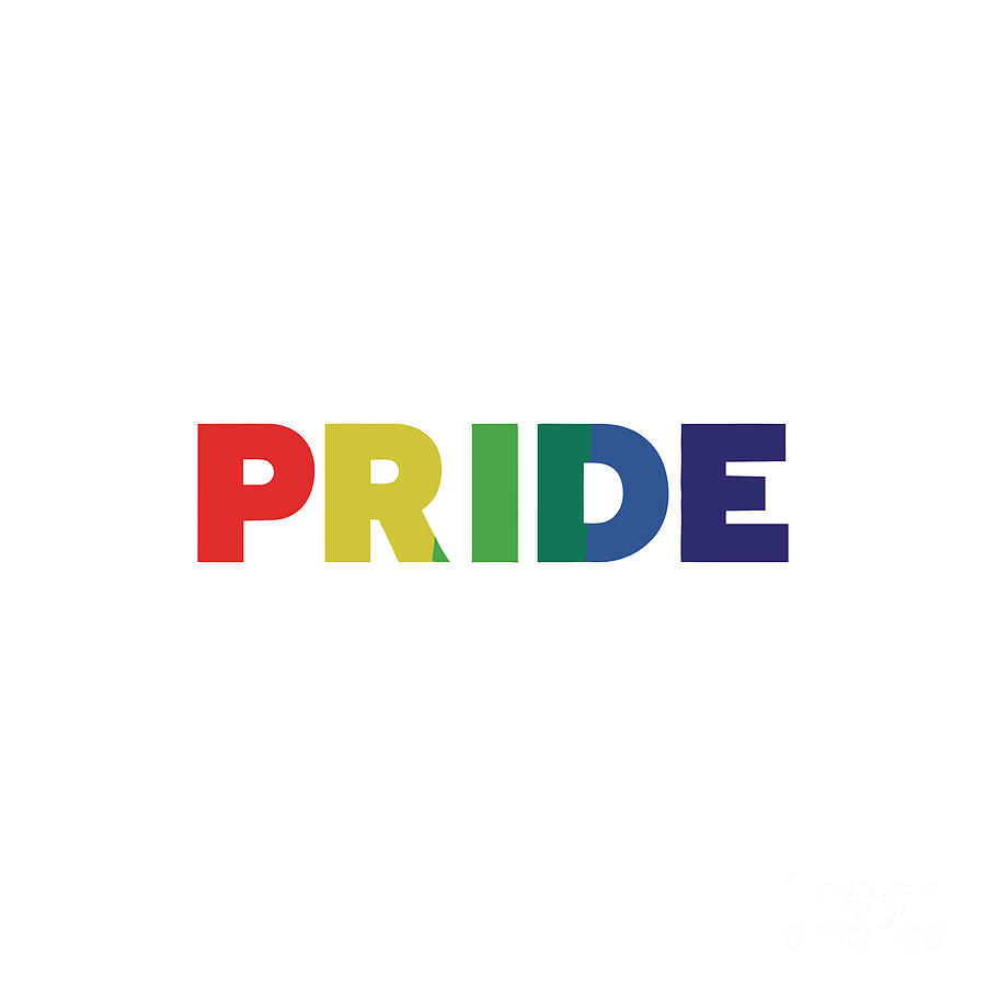 Pride Rainbow Text Drawing by Karen W Wyatt | Pixels