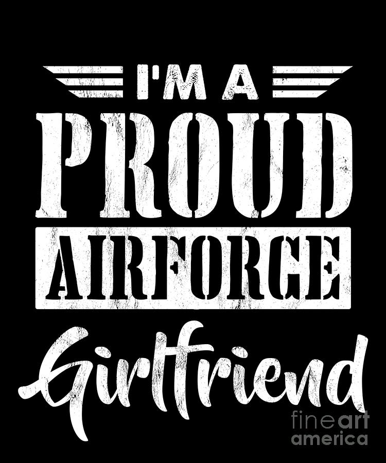 Usa Drawing - Pride US Army Gift Proud Air Force Girlfriend  by Noirty Designs