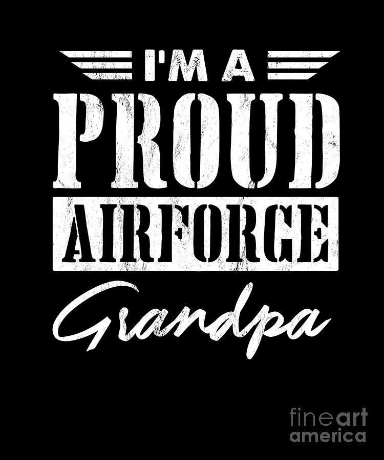 Jet Drawing - Pride US Army IM A Proud Air Force Grandpa  by Noirty Designs