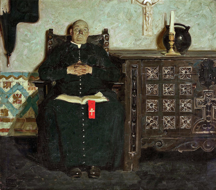 Priest in the Room Digital Art by Long Shot