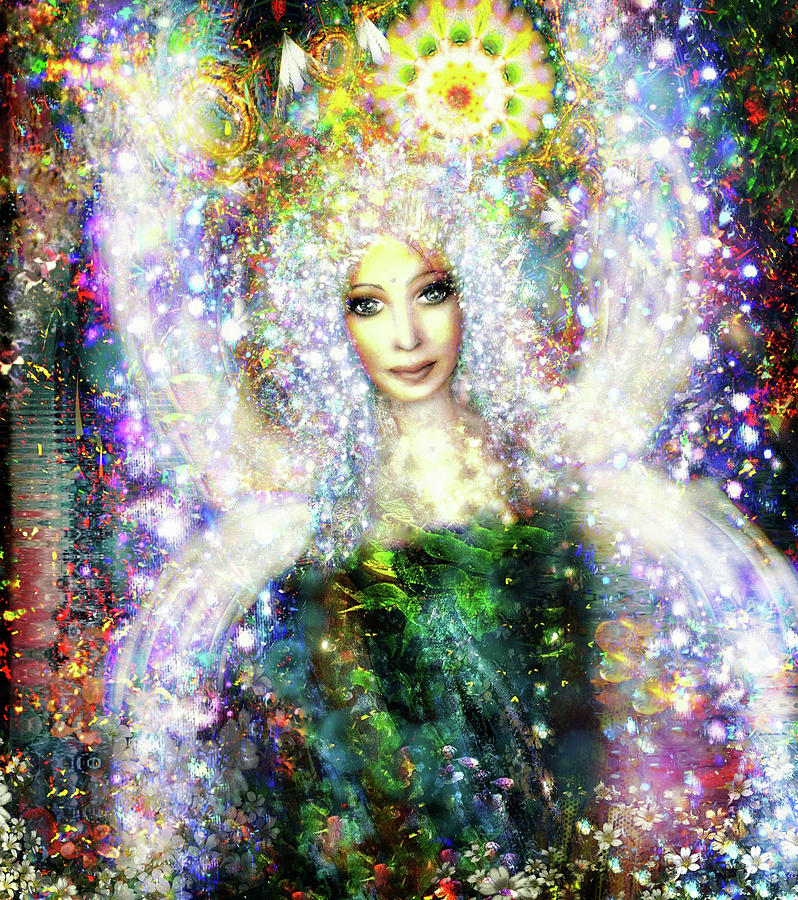 Priestess of the divine feminine - Let your light shine Art Print by Lila  Violet - Fine Art America