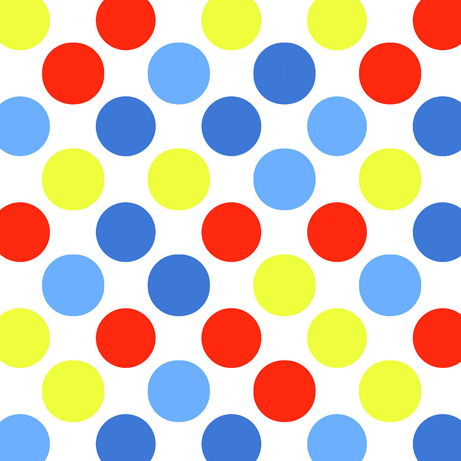 Primary Color Neck Gator Polka Dot Primary Colors Digital Art by Stacy ...