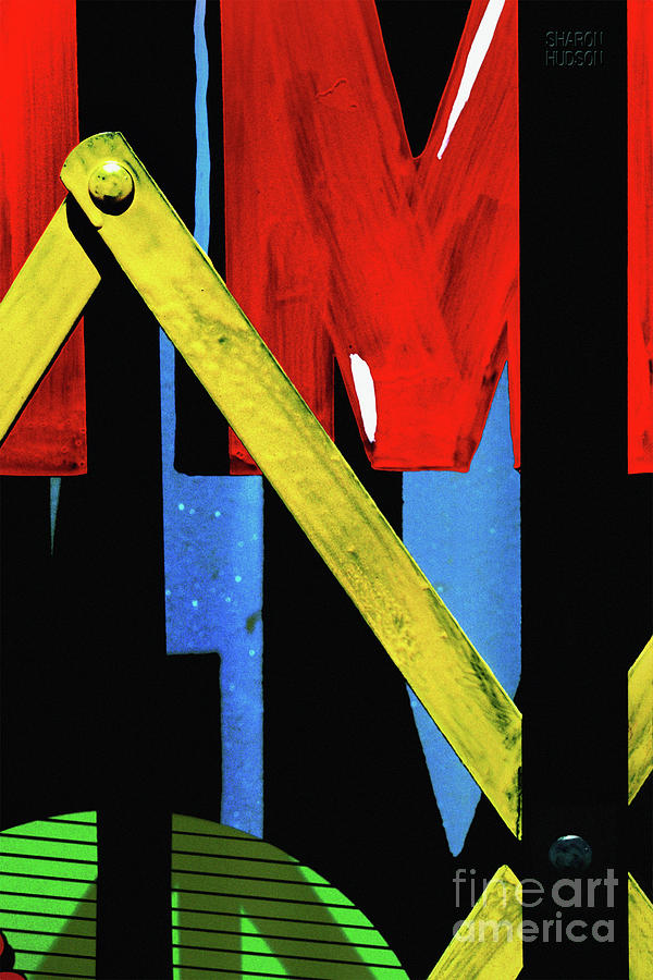 primary colors abstract - Big M Photograph by Sharon Hudson
